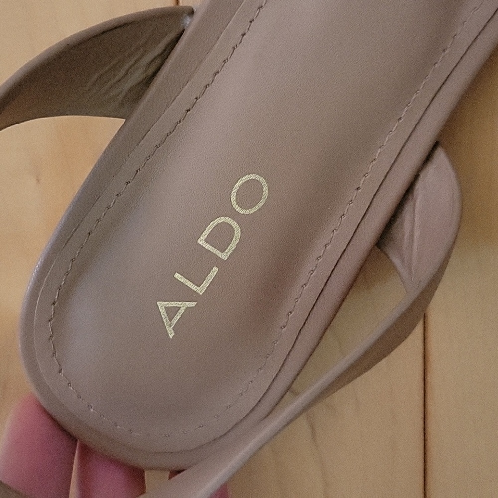 Aldo, flat sandals, size 8, nude - Picture 2 of 5